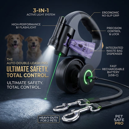 Auto Double Dog Leash