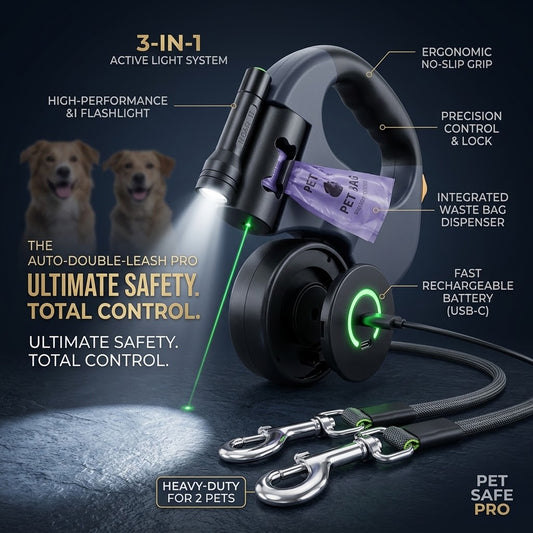 Auto Double Dog Leash